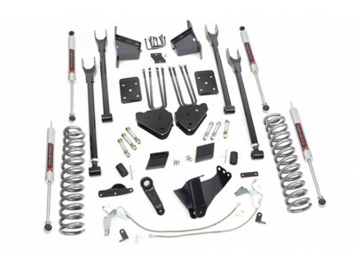 Rough Country 6-Inch 4-Link Suspension Lift Kit with M1 Monotube Shocks (15-16 4WD 6.7L Powerstroke F-250 Super Duty w/o Factory Overload Springs)