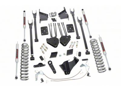 Rough Country 6-Inch 4-Link Suspension Lift Kit with M1 Monotube Shocks (15-16 4WD 6.7L Powerstroke F-250 Super Duty w/ Factory Overload Springs)