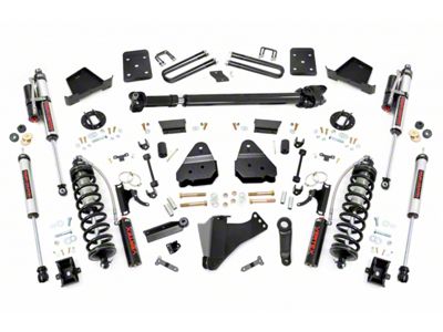Rough Country 6-Inch Coil-Over Conversion Suspension Lift Kit with Front Driveshaft and Vertex Adjustable Shocks (17-22 4WD 6.7L Powerstroke F-250 Super Duty w/ 4-Inch Rear Axle & Factory Overload Springs, Excluding Tremor)