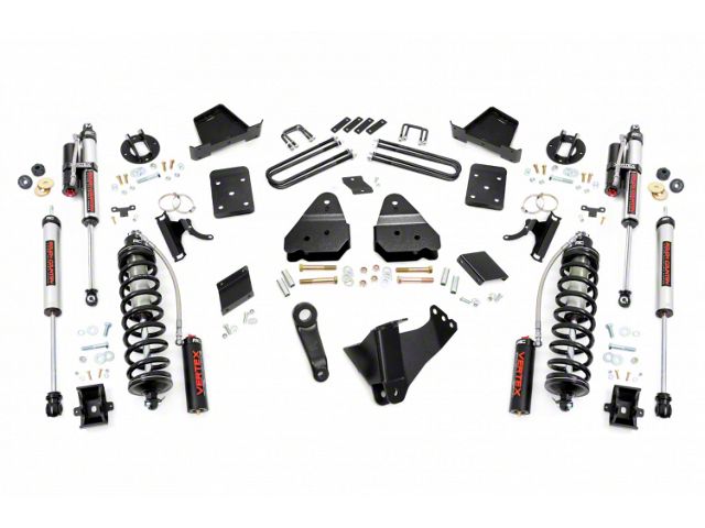 Rough Country 6-Inch Coil-Over Suspension Lift Kit with Vertex Adjustable Rear Shocks (15-16 4WD 6.2L F-250 Super Duty w/ Factory Overload Springs)