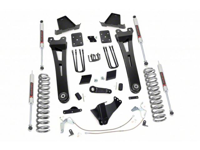 Rough Country 6-Inch Radius Arm Suspension Lift Kit with M1 Monotube Shocks (11-14 4WD 6.7L Powerstroke F-250 Super Duty w/o Factory Overload Springs)