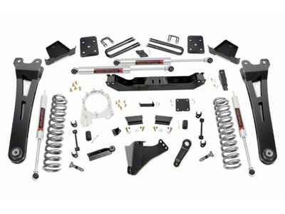 Rough Country 6-Inch Radius Arm Suspension Lift Kit with M1 Monotube Shocks (17-22 4WD 6.7L Powerstroke F-250 Super Duty w/ 4-Inch Rear Axle & w/ Factory Overload Springs)