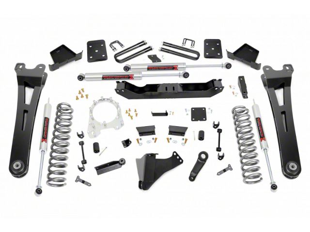 Rough Country 6-Inch Radius Arm Suspension Lift Kit with M1 Monotube Shocks (17-22 4WD 6.7L Powerstroke F-250 Super Duty w/ 3.50-Inch Rear Axle & w/o Factory Overload Springs)