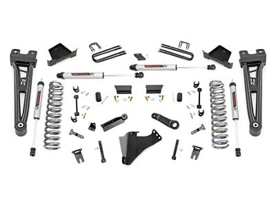 Rough Country 6-Inch Radius Arm Suspension Lift Kit with V2 Monotube Shocks (23-25 4WD 6.8L, 7.3L F-250 Super Duty, Excluding Tremor)