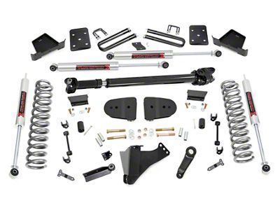 Rough Country 6-Inch Suspension Lift Kit with M1 Monotube Shocks and Front Driveshaft (23-24 4WD 6.7L Powerstroke F-250 Super Duty w/ 3.50-Inch Rear Axle, Factory Overload Springs & w/o Factory LED Projector Headlights, Excluding Tremor)