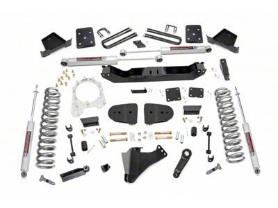 Rough Country 6-Inch Suspension Lift Kit with Premium N3 Shocks (23-24 4WD 6.7L Powerstroke F-250 Super Duty w/ 3.50-Inch Rear Axle & w/o Factory Overload Springs & Factory LED Projector Headlights, Excluding Tremor)