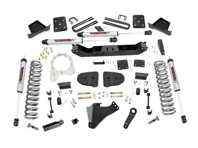 Rough Country 6-Inch Suspension Lift Kit with V2 Monotube Shocks (23-24 4WD 6.7L Powerstroke F-250 Super Duty w/ 3.50-Inch Rear Axle & w/o Factory Overload Springs & Factory LED Projector Headlights, Excluding Tremor)