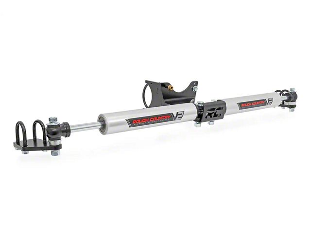 Rough Country Dual V2 Steering Stabilizer for 2 to 8-Inch Lift (23-24 4WD F-250 Super Duty)