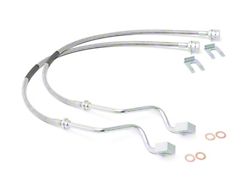 Rough Country Suspension Front Extended Stainless Steel Brake Lines for 4 to 8-Inch Lift (99-04 4WD F-250 Super Duty)