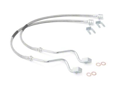 Rough Country Front Extended Stainless Steel Brake Lines for 4 to 8-Inch Lift (99-04 4WD F-250 Super Duty)