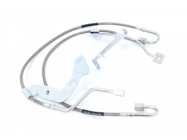 Rough Country Front Stainless Steel Brake Lines for 4.50 to 6-Inch Lift (17-24 4WD F-250 Super Duty)