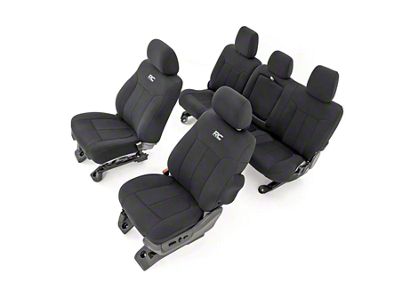 Rough Country Neoprene Front and Rear Seat Covers; Black (11-16 F-250 Super Duty w/ 60/40 Rear Bench Seats)