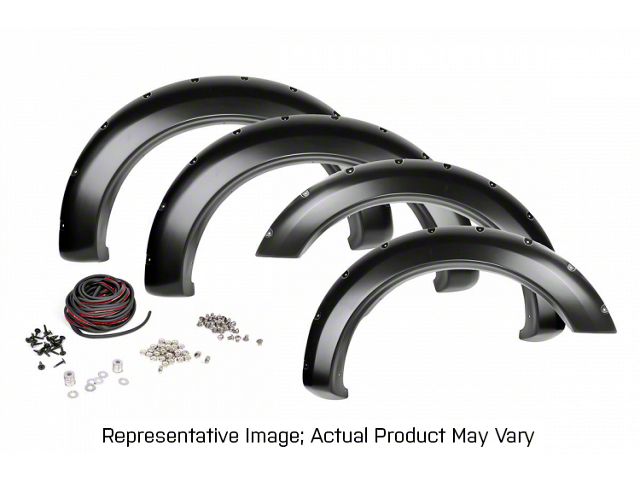 Rough Country Pocket Fender Flares; Race Red (11-16 F-250 Super Duty)