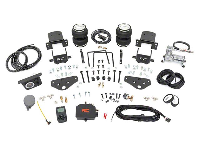 Rough Country Rear Air Spring Kit with OnBoard Air Compressor and Wireless Remote for Stock Height (17-22 4WD F-250 Super Duty)