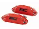 Rough Country Brake Caliper Covers; Red; Front and Rear (13-22 4WD F-250 Super Duty, Excluding Tremor)