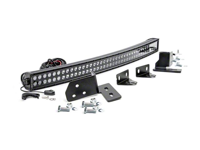 Rough Country 40-Inch Black Series Curved LED Light Bar Bumper Kit (11-16 F-350 Super Duty)