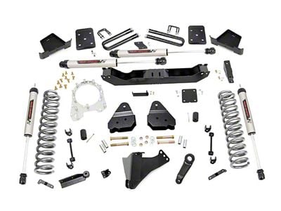 Rough Country 4.50-Inch Suspension Lift Kit with V2 Monotube Shocks (17-22 4WD 6.7L Powerstroke F-350 Super Duty w/ 3.50-Inch Rear Axle)