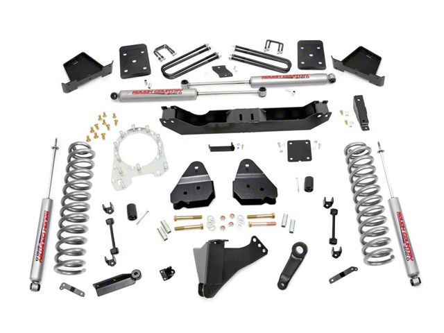 Rough Country 4.50-Inch Suspension Lift Kit with Premium N3 Shocks (17-22 4WD 6.7L Powerstroke F-350 Super Duty w/ 4-Inch Rear Axle)