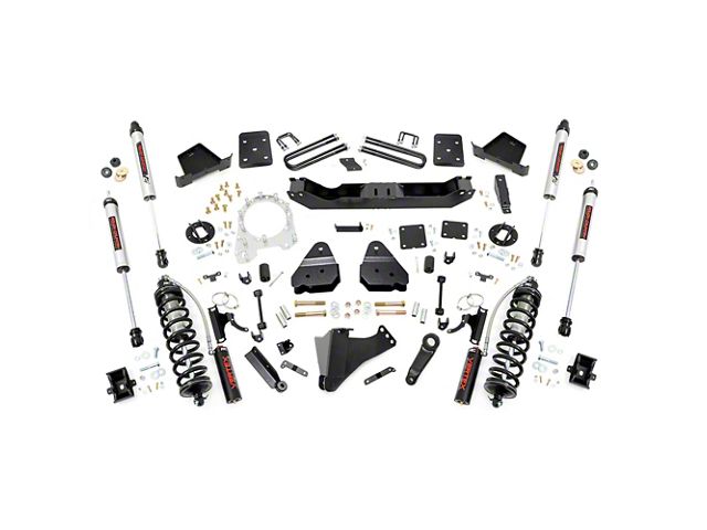 Rough Country 4.50-Inch Coil-Over Conversion Suspension Lift Kit with V2 Monotube Shocks and Front Driveshaft (17-22 4WD 6.7L Powerstroke F-350 Super Duty SRW w/ 3.50-Inch Rear Axle)