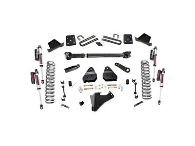 Rough Country 4.50-Inch Suspension Lift Kit with Front Driveshaft and Vertex Reservoir Shocks (17-22 4WD 6.7L Powerstroke F-350 Super Duty SRW w/ 4-Inch Rear Axle)