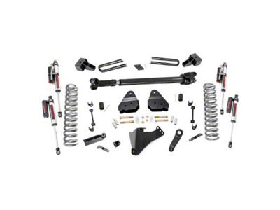 Rough Country 4.50-Inch Suspension Lift Kit with Front Driveshaft and Vertex Reservoir Shocks (17-22 4WD 6.7L Powerstroke F-350 Super Duty DRW)