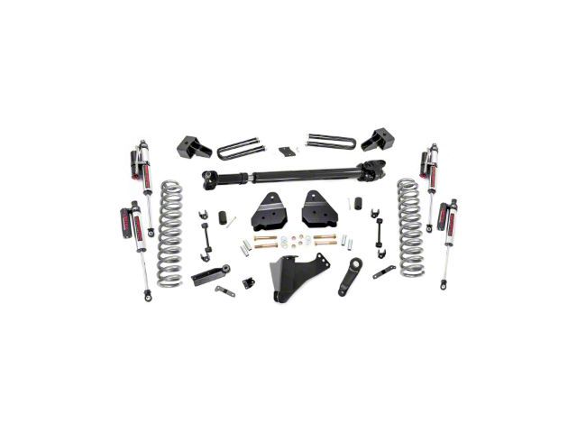 Rough Country 4.50-Inch Suspension Lift Kit with Front Driveshaft and Vertex Reservoir Shocks (17-22 4WD 6.7L Powerstroke F-350 Super Duty DRW)