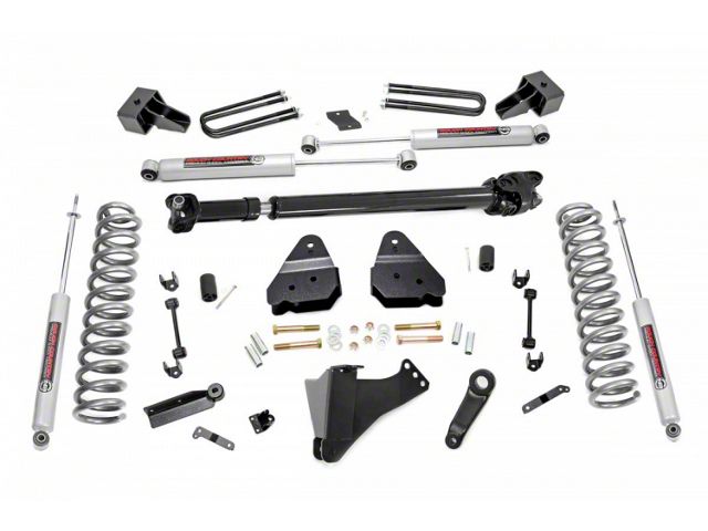 Rough Country 4.50-Inch Suspension Lift Kit with Premium N3 Shocks and Front Driveshaft (17-22 4WD 6.7L Powerstroke F-350 Super Duty DRW)
