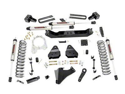 Rough Country 4.50-Inch Suspension Lift Kit with V2 Monotube Shocks (17-22 4WD 6.7L Powerstroke F-350 Super Duty DRW)