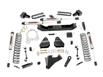 Rough Country Suspension 4.50-Inch Suspension Lift Kit with V2 Monotube Shocks (17-22 4WD 6.7L Powerstroke F-350 Super Duty DRW)