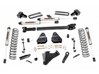Rough Country Suspension 4.50-Inch Suspension Lift Kit with V2 Monotube Shocks and Front Driveshaft (17-22 4WD 6.7L Powerstroke F-350 Super Duty DRW)