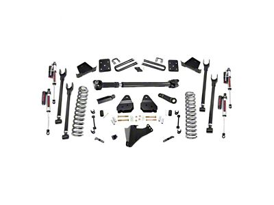 Rough Country 6-Inch 4-Link Suspension Lift Kit with Front Driveshaft and Vertex Reservoir Shocks (17-22 4WD 6.7L Powerstroke F-350 Super Duty SRW w/ 3.50-Inch Rear Axle & w/o Factory Overload Springs)