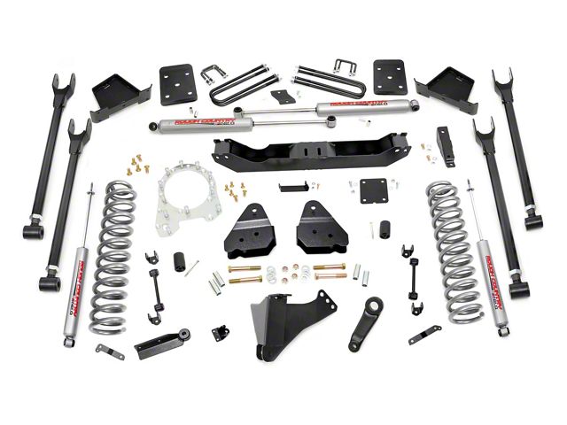Rough Country 6-Inch 4-Link Suspension Lift Kit with Premium N3 Shocks (17-22 4WD 6.7L Powerstroke F-350 Super Duty w/ 4-Inch Rear Axle & w/ Factory Overload Springs)