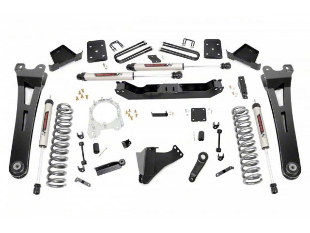 Rough Country 6-Inch Radius Arm Suspension Lift Kit with V2 Monotube Shocks (17-22 4WD 6.7L Powerstroke F-350 Super Duty SRW w/ 3.50-Inch Rear Axle & w/ Factory Overload Springs)