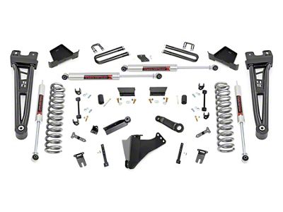 Rough Country 6-Inch Radius Arm Suspension Lift Kit with M1 Monotube Shocks (23-25 4WD 6.8L, 7.3L F-350 Super Duty SRW, Excluding Tremor)