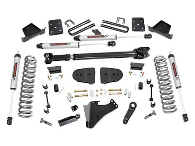 Rough Country 6-Inch Suspension Lift Kit with M1 Monotube Shocks and Front Driveshaft (23-25 4WD 6.7L Powerstroke F-350 Super Duty SRW w/ 3.50-Inch Rear Axle & w/o Factory Overload Springs & Factory LED Projector Headlights, Excluding Tremor)