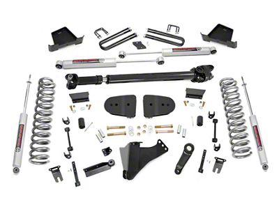 Rough Country 6-Inch Suspension Lift Kit with Premium N3 Shocks (23-25 4WD 6.8L, 7.3L F-350 Super Duty SRW w/o Overload Springs, Excluding Tremor)
