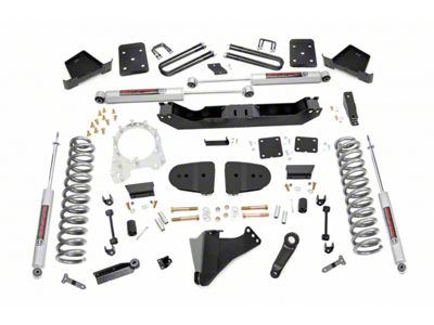 Rough Country 6-Inch Suspension Lift Kit with Premium N3 Shocks (23-25 4WD 6.7L Powerstroke F-350 Super Duty SRW w/ 4-Inch Rear Axle & w/o Factory Overload Springs & Factory LED Projector Headlights, Excluding Tremor)
