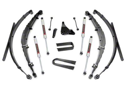 Rough Country 6-Inch Suspension Lift Kit with Rear Leaf Springs and M1 Monotube Shocks (Early 1999 4WD 6.8L, 7.3L Powerstroke F-350 Super Duty SRW)