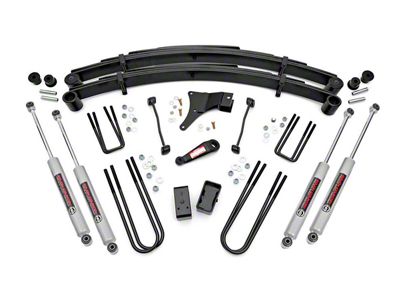 Rough Country 6-Inch Suspension Lift Kit with Rear Lift Blocks and Premium N3 Shocks (Early 1999 4WD 6.8L, 7.3L Powerstroke F-350 Super Duty SRW)