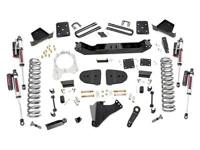 Rough Country 6-Inch Suspension Lift Kit with Vertex Reservoir Shocks (23-25 4WD 6.7L Powerstroke F-350 Super Duty SRW w/ 4-Inch Rear Axle, Factory Overload Springs & w/o Factory LED Projector Headlights, Excluding Tremor)