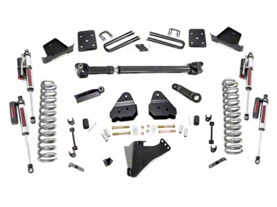 Rough Country 6-Inch Suspension Lift Kit with Vertex Reservoir Shocks and Front Driveshaft (17-22 4WD 6.7L Powerstroke F-350 Super Duty SRW w/ 3.50-Inch Rear Axle & Factory Overload Springs)