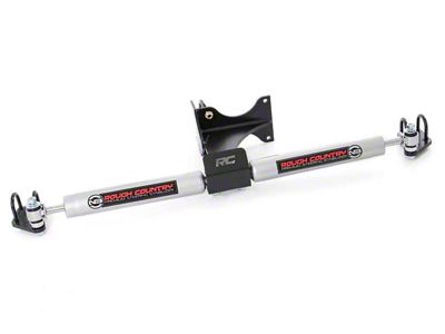 Rough Country Dual N3 Steering Stabilizer for 2 to 8-Inch Lift (11-24 4WD F-350 Super Duty)