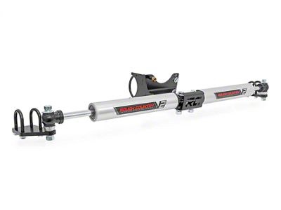 Rough Country Dual V2 Steering Stabilizer for 2 to 8-Inch Lift (2023 4WD F-350 Super Duty)