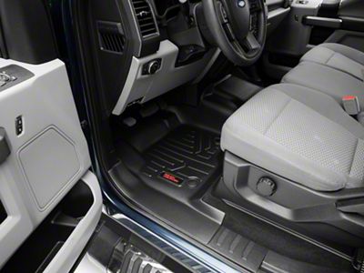 Rough Country Heavy Duty Front Over the Hump and Rear Floor Mats; Black (17-25 F-350 Super Duty SuperCrew)
