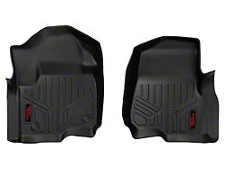 Rough Country Heavy Duty Front Over the Hump Floor Mats; Black (17-26 F-350 Super Duty)