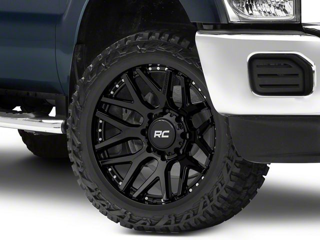 Rough Country 95 Series Gloss Black 8-Lug Wheel; 22x10; -19mm Offset (17-22 F-350 Super Duty SRW)