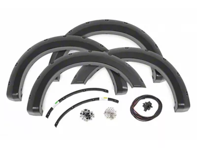 Rough Country Pocket Fender Flares; Agate Black (23-25 F-350 Super Duty SRW)