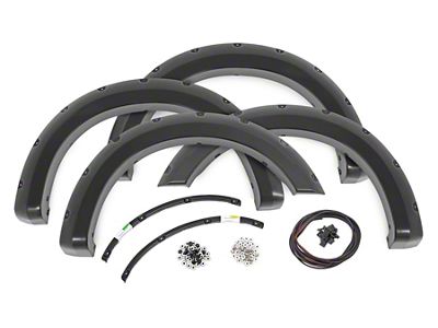 Rough Country Pocket Fender Flares; Stone Gray (23-25 F-350 Super Duty SRW)