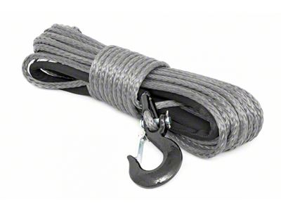 Rough Country Synthetic Winch Rope; Gray