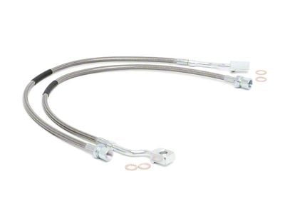 Rough Country Front Extended Stainless Steel Brake Lines for 5 to 7.50-Inch Lift (07-18 Sierra 1500)